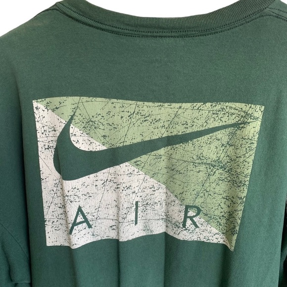 Vintage Tee Shirt Nike Swoosh Mens Adult Size XL Green 90s Made in USA - Picture 7 of 9